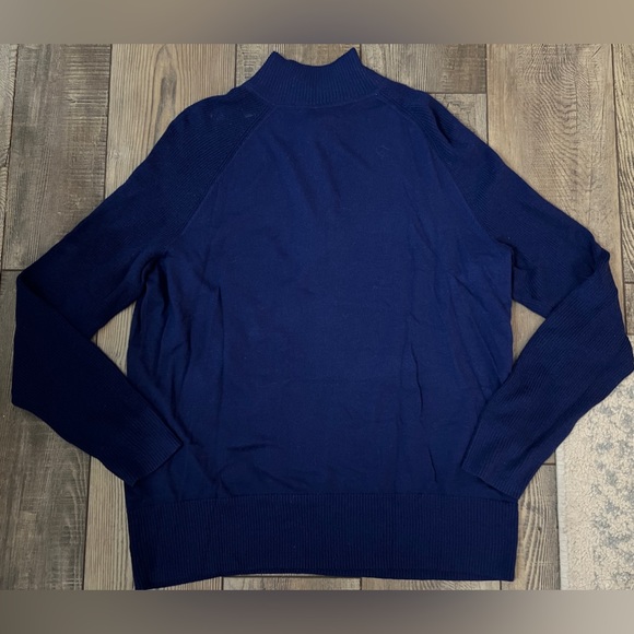 Vineyard Vines - Navy Longsleeve Solid Quarter Zip Sweater - Womens XL - Picture 7 of 9